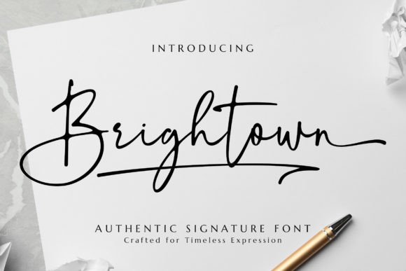 Brightown: Elegant Script Handwritten Fonts for Editorial Design