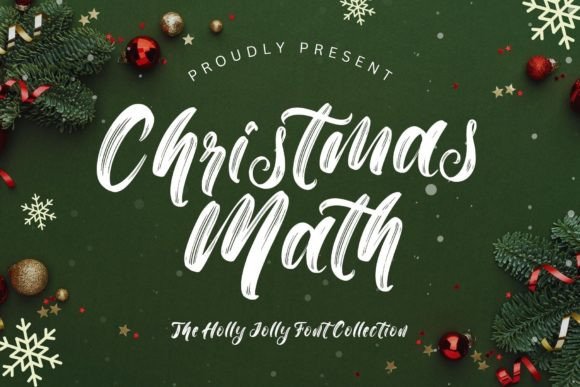 Christmas Math Script Font for Web Design