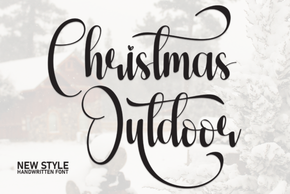 Christmas Outdoor Font for Festive Campaign Design