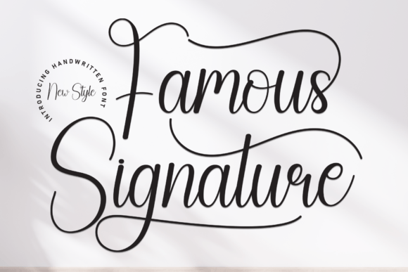 Famous Signature Font for Elegant Campaigns