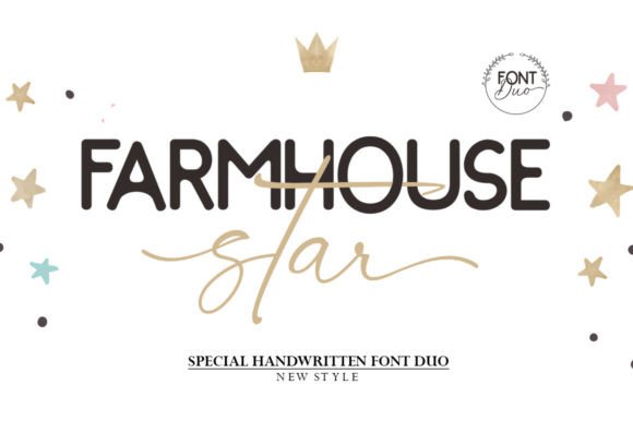 Farmhouse Star Typeface for Editorial Design