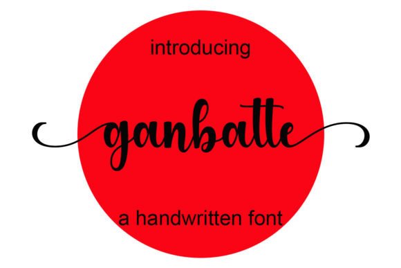 Ganbatte Script Font for Editorial Design