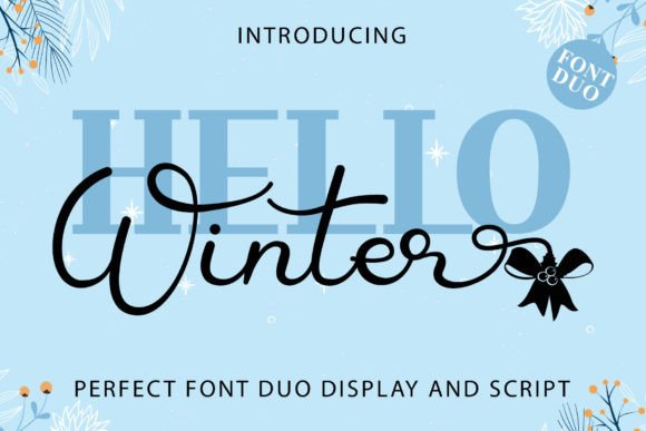 Hello Winter Duo Font for Playful Campaigns
