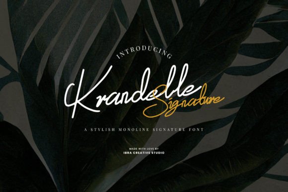 Krandelle Signature Font for Elegant Handmade Brands