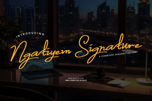 Ngatiyem Signature Font for Scroll-Stopping Designs