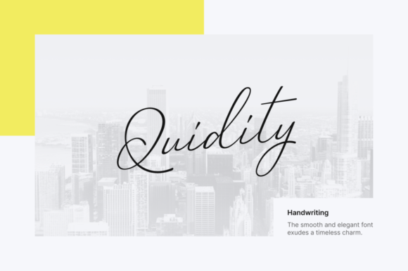 Quidity: A Dazzling Script Font for Makers