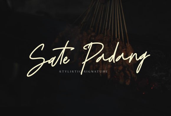Sate Padang: A Script Handwritten Font for Elegant Editorial Design